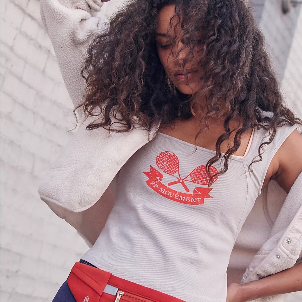 Free People Movement Hot Shot Square Neck Graphic Tank